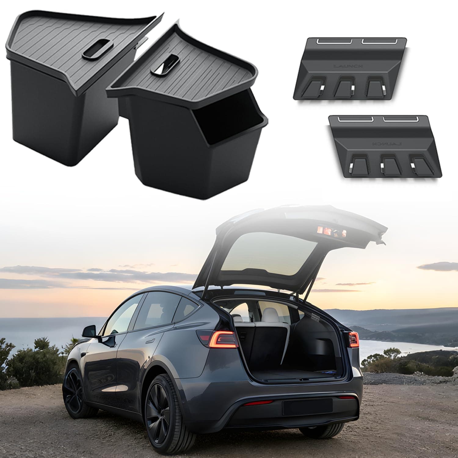 Model Y Trunk Side Storage Bins (Set of 2)